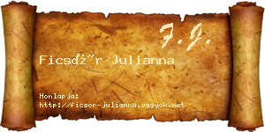 Ficsór Julianna névjegykártya